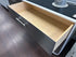 Stainless Steel Drawer Front 6 Dresser With Grey Frosted Glass Top Only