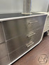 Stainless Steel Drawer Front 6 Dresser With Grey Frosted Glass Top Only
