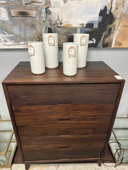 Tall 5 Drawer Solid Mango Wood Dresser 36x20x47’’ Tall Dresser