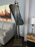 Tall Abstract Pewter Finish Metal Sculpture Man/Woman Home Decor