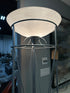 Tall Torchiere Style Floor Lamp W/Silver Coated Metal Base ’X’ Design