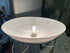 Tall Torchiere Style Floor Lamp W/Silver Coated Metal Base ’X’ Design