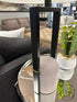 Taupe Ceramic Base Table Lamp W/Black Metal Cream Shade 15x29’’ Table Lamp