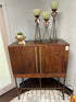 Teak 2 Door Bar Cabinet W/Storage For Spirits/Wine Tray 42x20x53’’ Bar unit