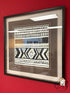 Tribal Echo Ii Grey Beige Abstract Design Picture In Black Frame