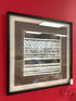 ’Tribal Echo Iv’ Black White Taupe Matt Abstract Design Picture In Frame