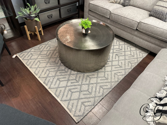 ’Viana’ Akira Collection Ivory & Stone Grey Wool Area Rug