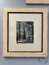 Weathered Cream Framed Park Bench In Park With Trees Picture 19x21’’ Picture