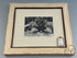 Weathered Cream Framed Picture Of 2 Metal Patio Chairs W/Flowers 21x19’’ Picture