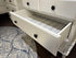 White Cabinet With 4 Drawers Black Knobs