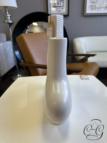 White Ceramic 2 Headed Vase Home Decor