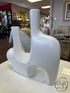 White Ceramic 2 Headed Vase Home Decor