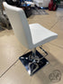 White Faux Leather Adjustable Barstool