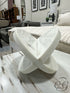 White Marble Interlocking Circle Design Decor 7x7x7’’ Home Decor