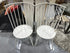 White Metal Curved Back ’Windsor’ Chair With Round Seat Legs
