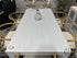 White Rustic Plank Style Top Dining Table Only