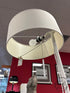 White Tri Shape Base Floor Lamp With Round Shade