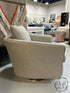 Whittaker Grey Chevron Pattern Swivel Chair W/Matte Finish Round Steel Base