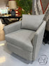 Whittaker Grey Chevron Pattern Swivel Chair W/Matte Finish Round Steel Base