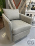 Whittaker Grey Chevron Pattern Swivel Chair W/Matte Finish Round Steel Base