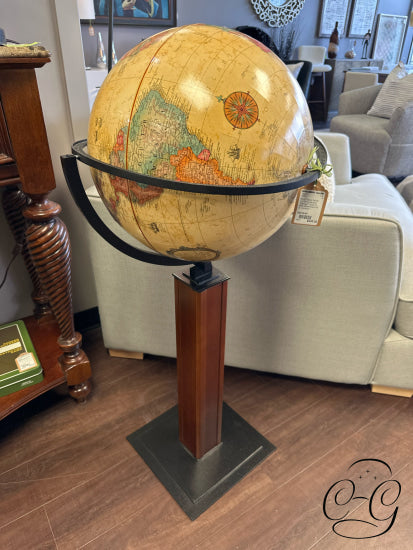 World Classic Series Full Swing Meridian ’Replogle’ Globe On Metal Based Stand 20x13x43’’ Globe