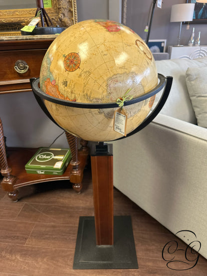 World Classic Series Full Swing Meridian ’Replogle’ Globe On Metal Based Stand 20x13x43’’ Globe