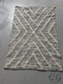 Woven Wool Rug With Fringe 62x44’’ Rug