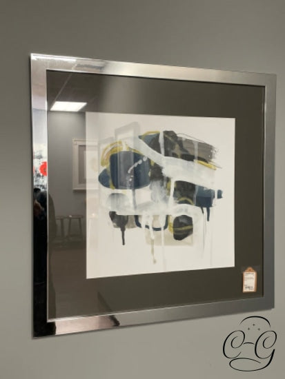 Square Abstract With Silver Frame Picture