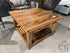 Square Rosewood Coffee Table W/ 2 Drawers