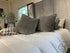 Velvet Toss Cushion Piping Pillow